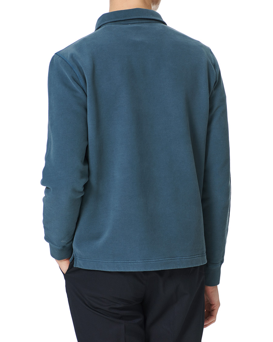 Herre | Trøjer | Sunspel | Zip Polo Sweatshirt Dark Petrol