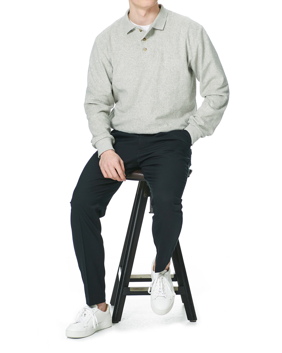 Herre | Trøjer | Howlin' | Long Sleeve Terry Polo Grey
