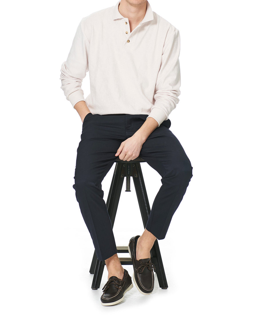 Herre | Trøjer | Howlin' | Long Sleeve Terry Polo White Sand