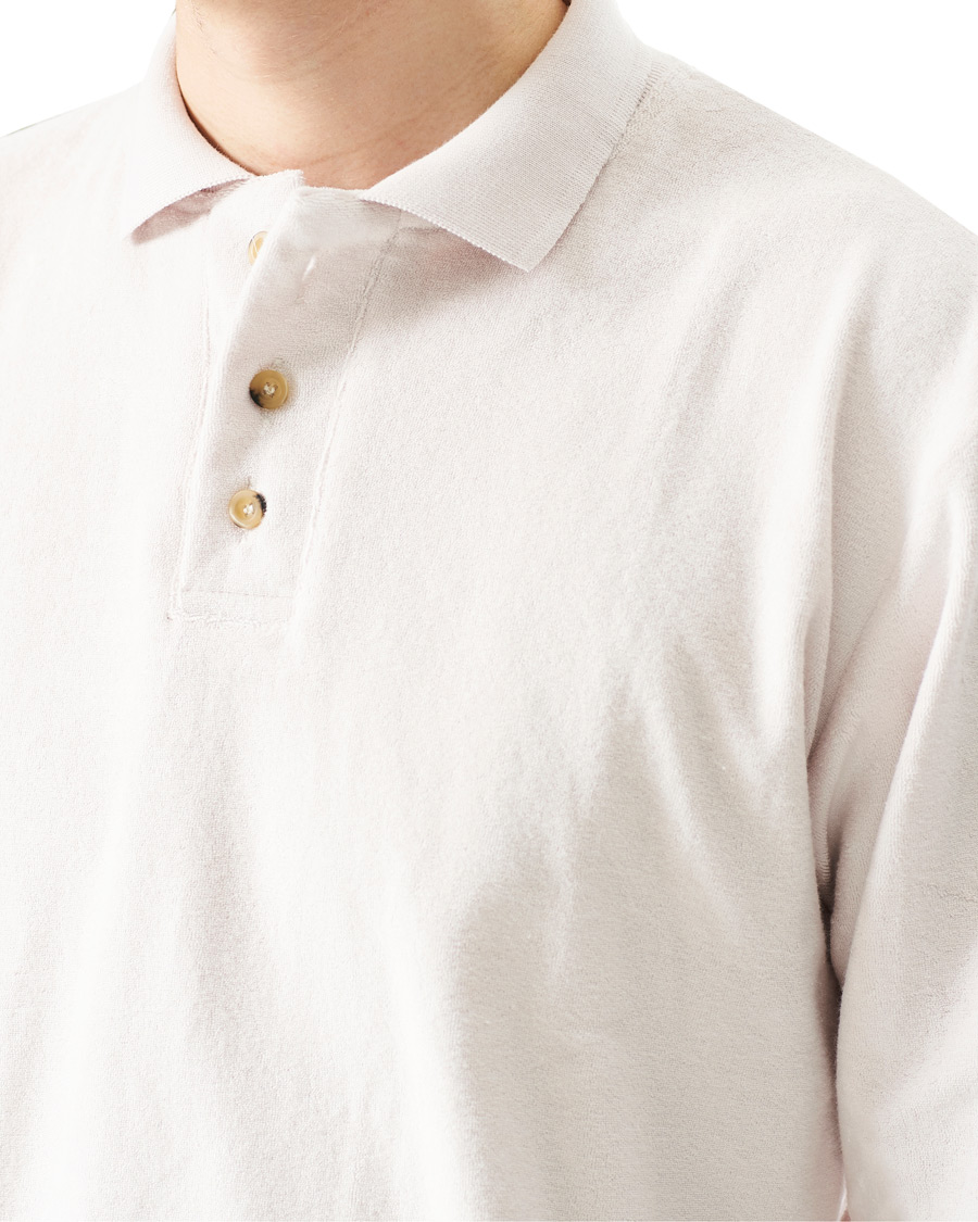 Herre | Trøjer | Howlin' | Long Sleeve Terry Polo White Sand