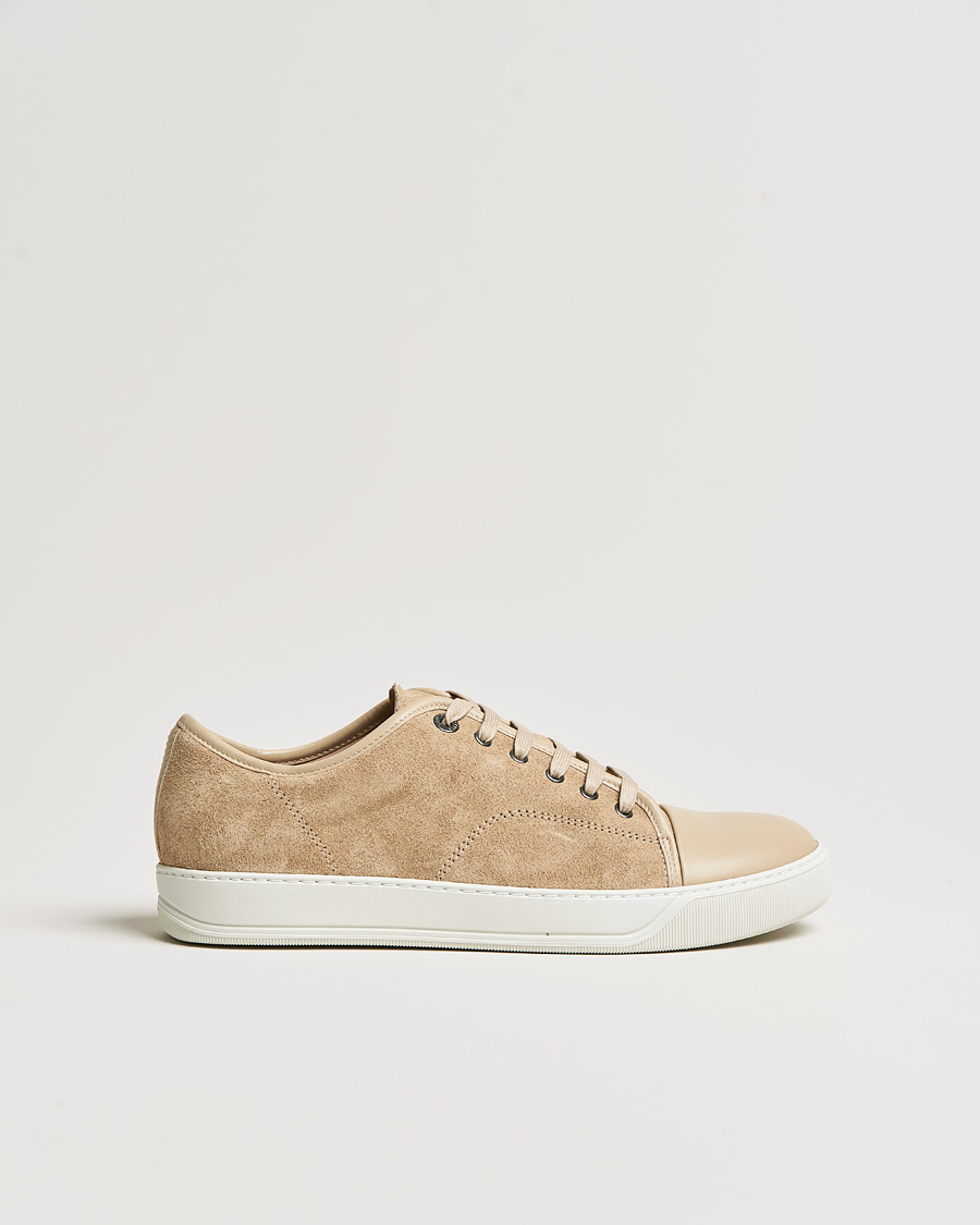 Herre | Lanvin Nappa Cap Toe Sneaker Beige | Lanvin | Nappa Cap Toe Sneaker Beige
