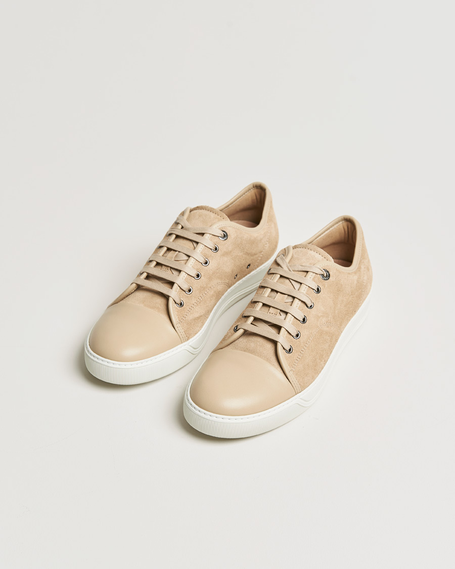 Herre | Lanvin Nappa Cap Toe Sneaker Beige | Lanvin | Nappa Cap Toe Sneaker Beige