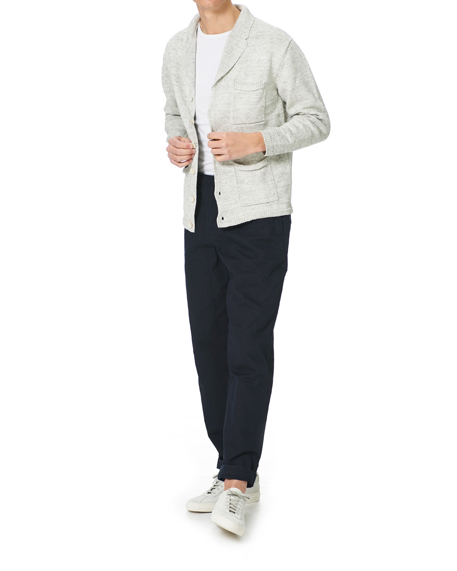 Herre | Trøjer | Inis Meáin | Washed Linen Pub Jacket Papyrus