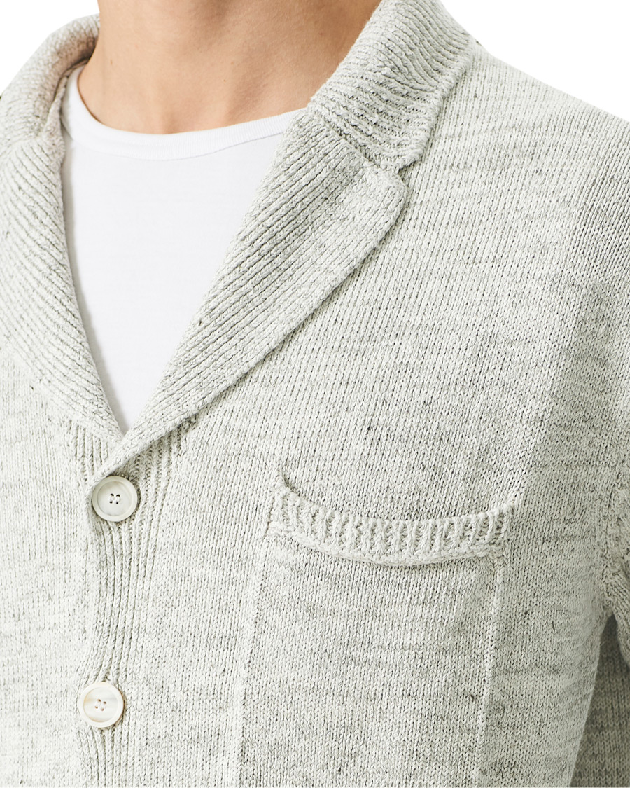 Herre | Trøjer | Inis Meáin | Washed Linen Pub Jacket Papyrus