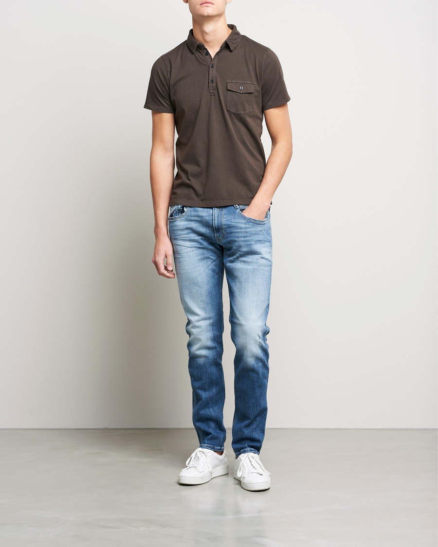 Herre | Jeans | Replay | Anbass Power Stretch Five Year Eco Wash Jeans Deep Blue
