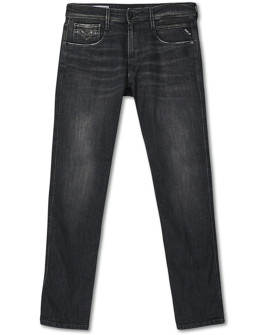 Herre | Jeans | Replay | Anbass Super Stretch Clouds Jeans Washed Black