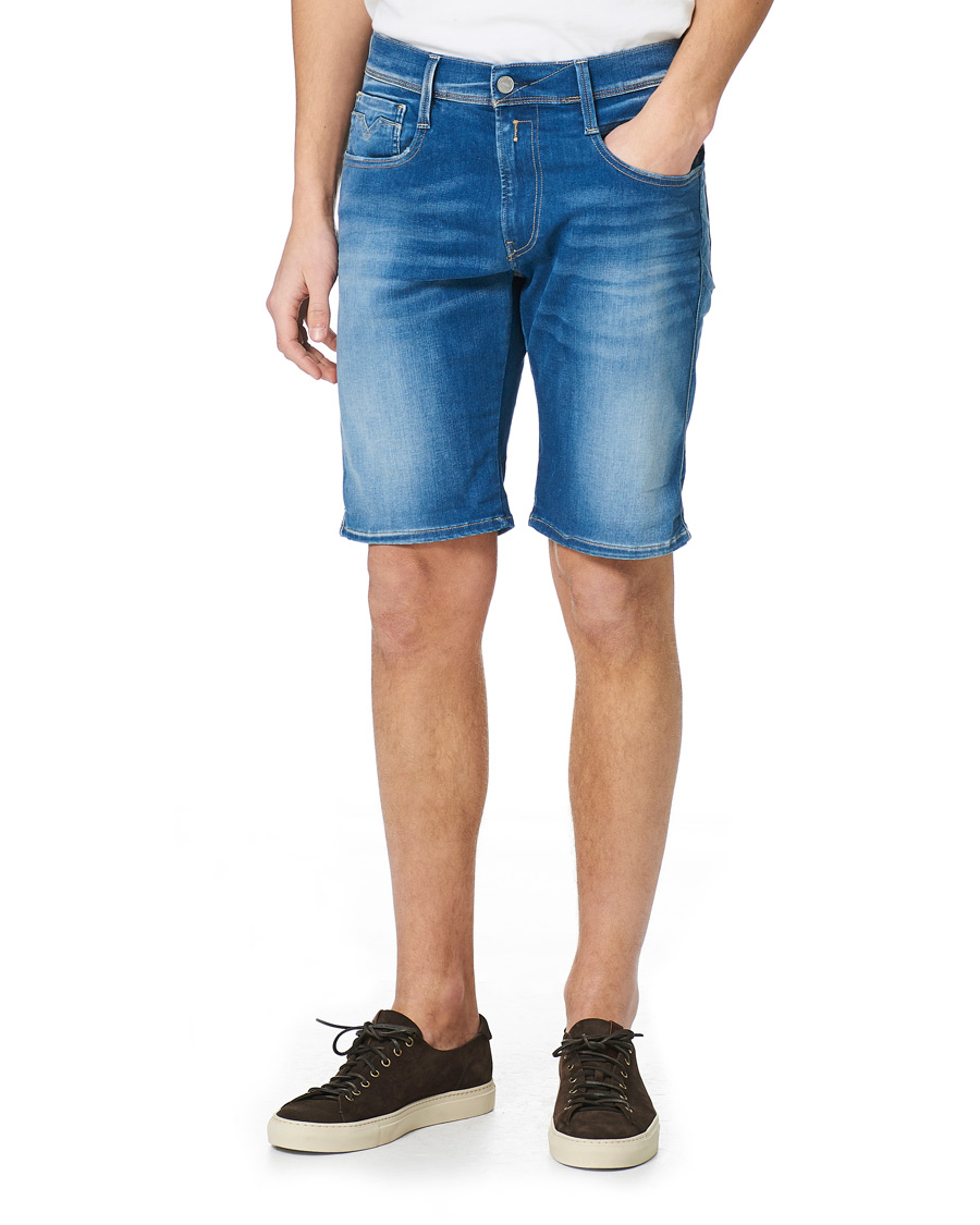 Herre | Shorts | Replay | Anbass Hyperflex Denim Shorts Medium Blue