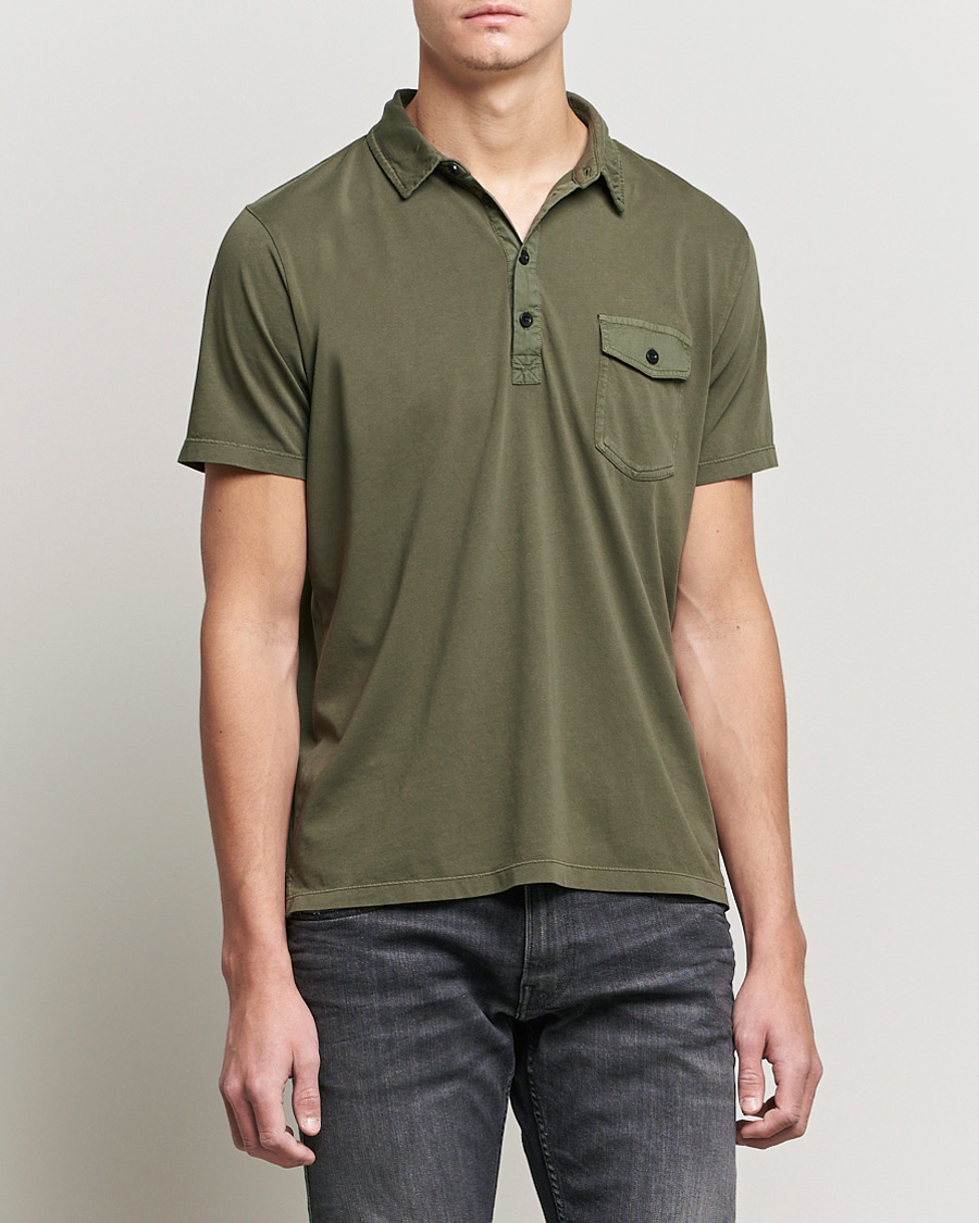Herre | Polotrøjer | Replay | Organic Cotton Jersey Polo Army Green