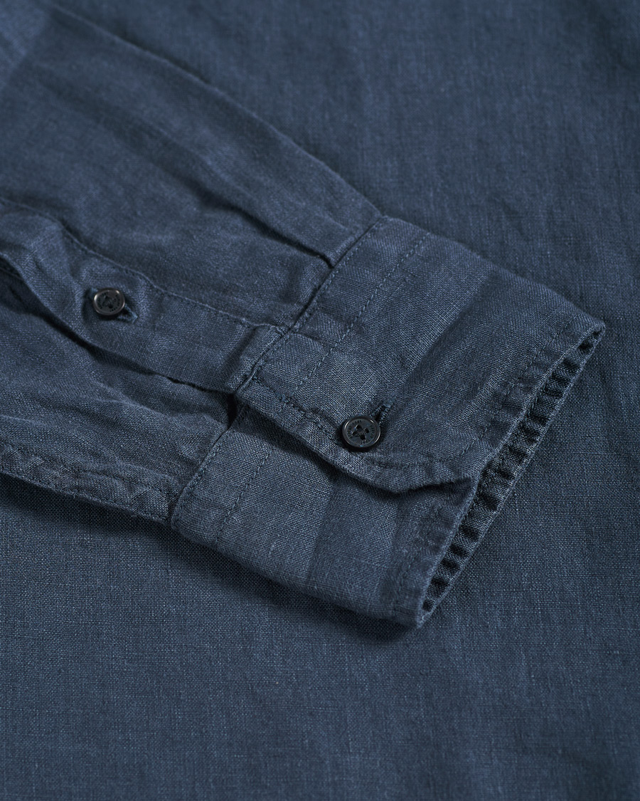 Herre | Skjorter | Replay | Pocket Linen Shirt Deep Blue