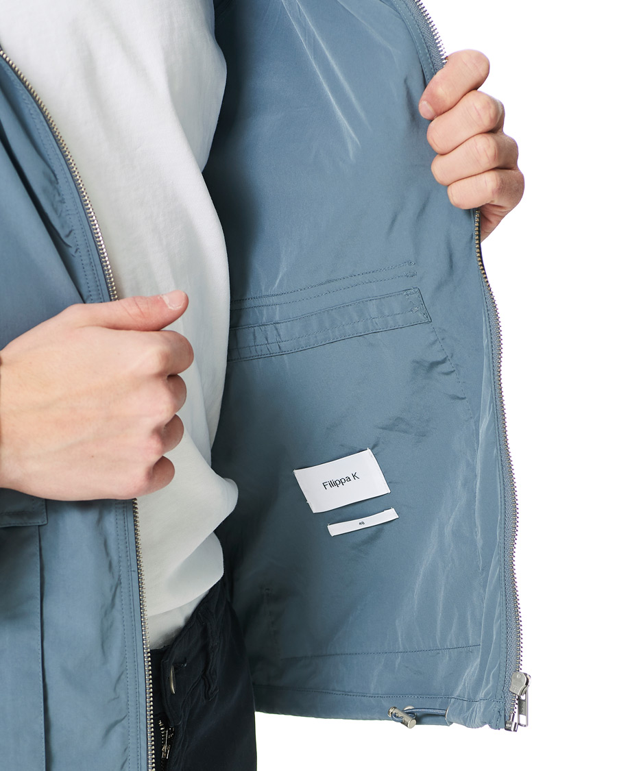 Herre | Jakker | Filippa K | Malmo Windbreaker Jacket Dusty Blue