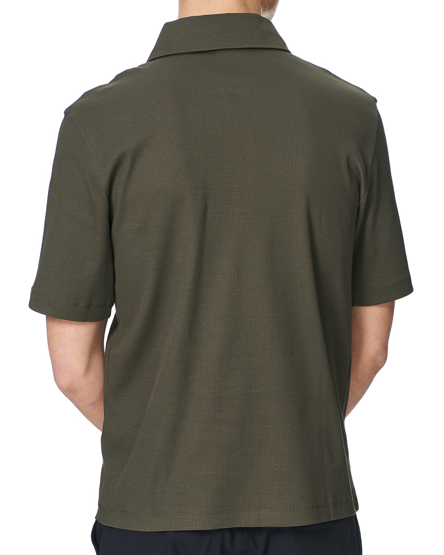 Herre | Polotrøjer | Filippa K | Rib Polo Tee Fadded Moss Green
