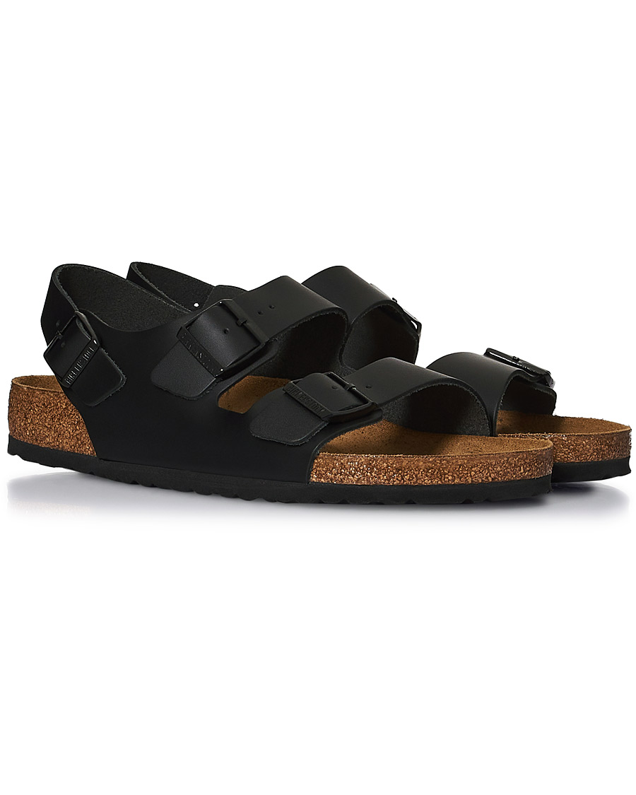 Herre | BIRKENSTOCK Milano Classic Footbed Black Leather | BIRKENSTOCK | Milano Classic Footbed Black Leather