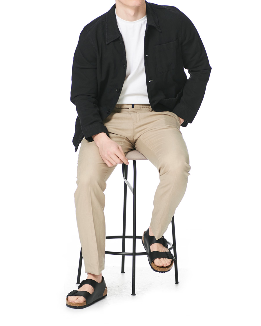 Herre | BIRKENSTOCK Milano Classic Footbed Black Leather | BIRKENSTOCK | Milano Classic Footbed Black Leather
