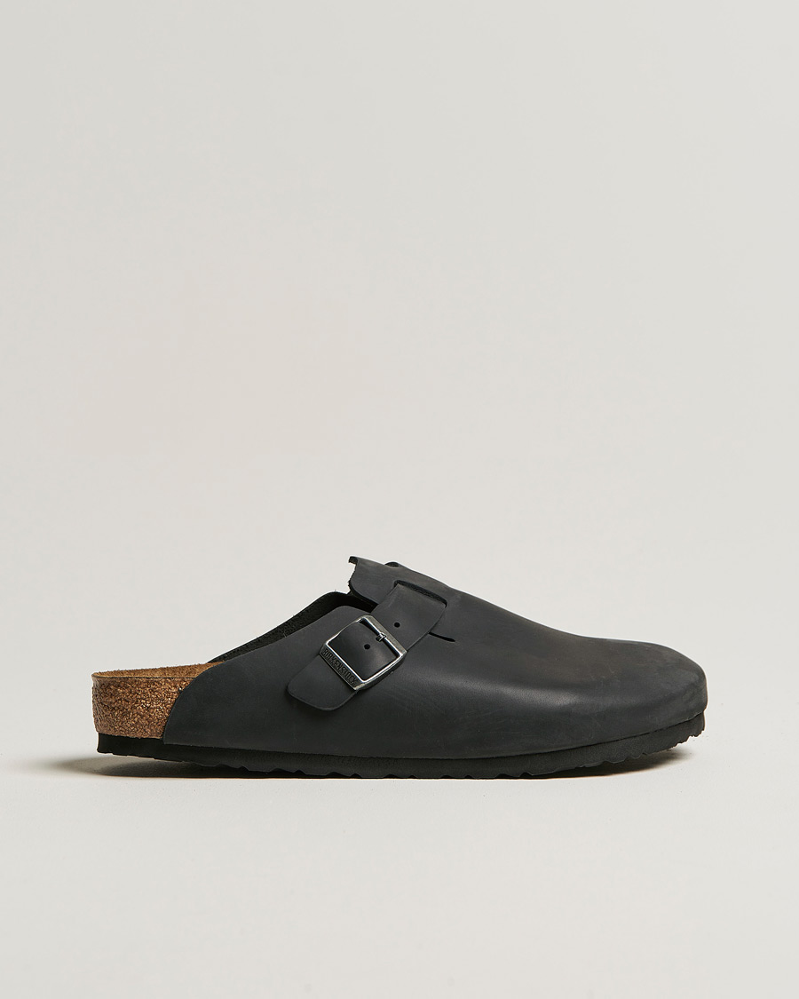 Herre | Sandaler & Hjemmesko | BIRKENSTOCK | Boston Classic Footbed Black Oiled Leather
