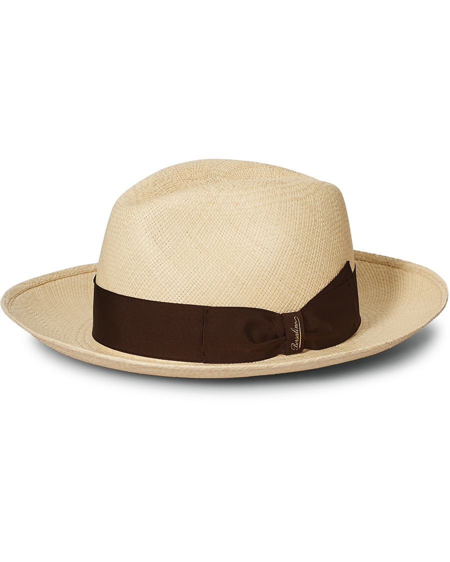 Herre | Borsalino Panama Quito With Large Brim Brown | Borsalino | Panama Quito With Large Brim Brown