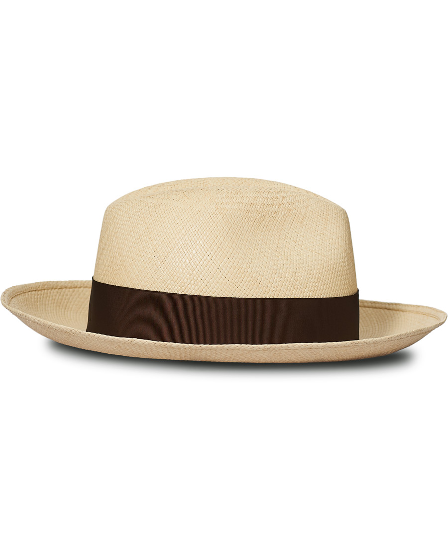 Herre | Borsalino Panama Quito With Large Brim Brown | Borsalino | Panama Quito With Large Brim Brown