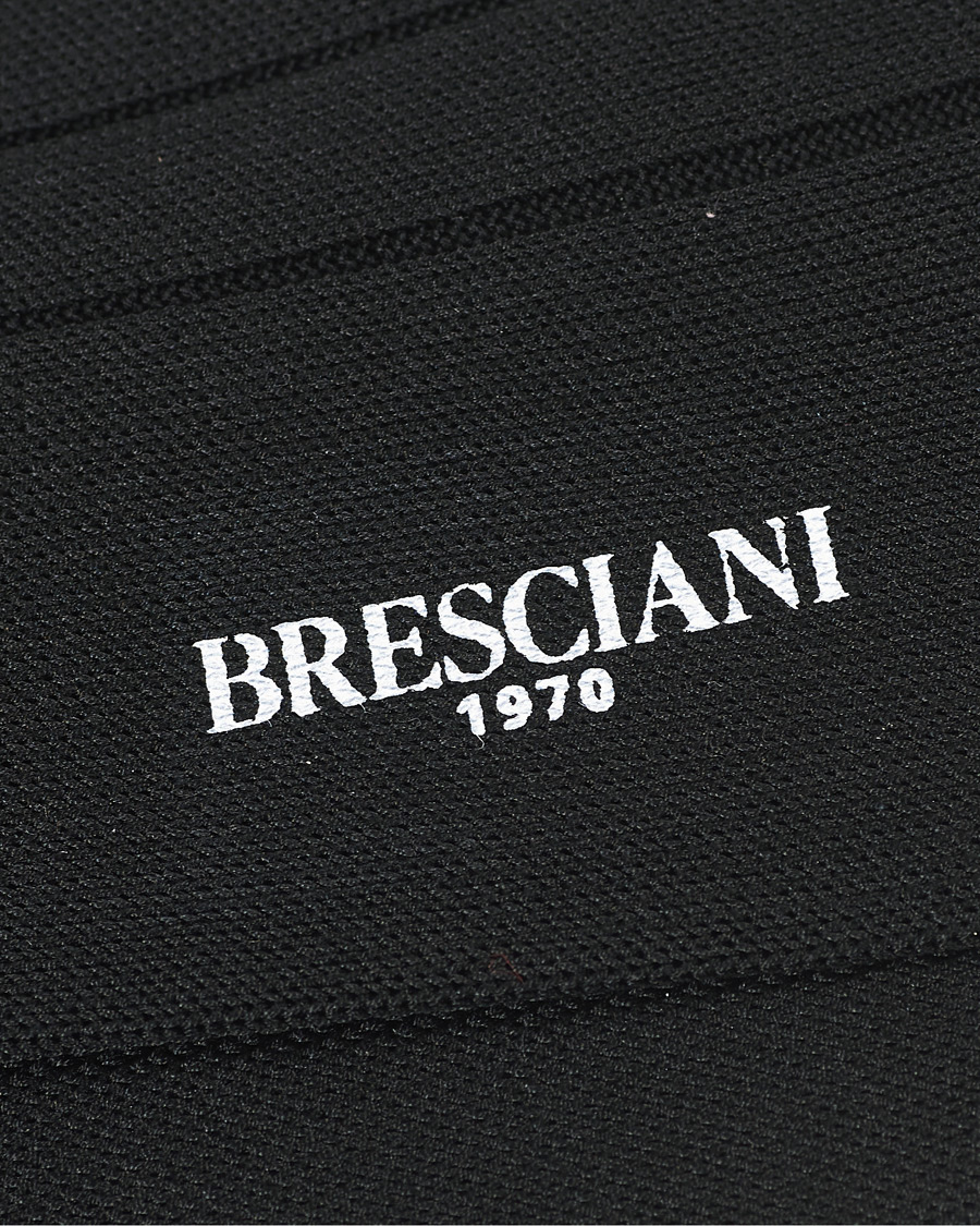 Herre |  | Bresciani | Wide Ribbed Cotton Socks Black