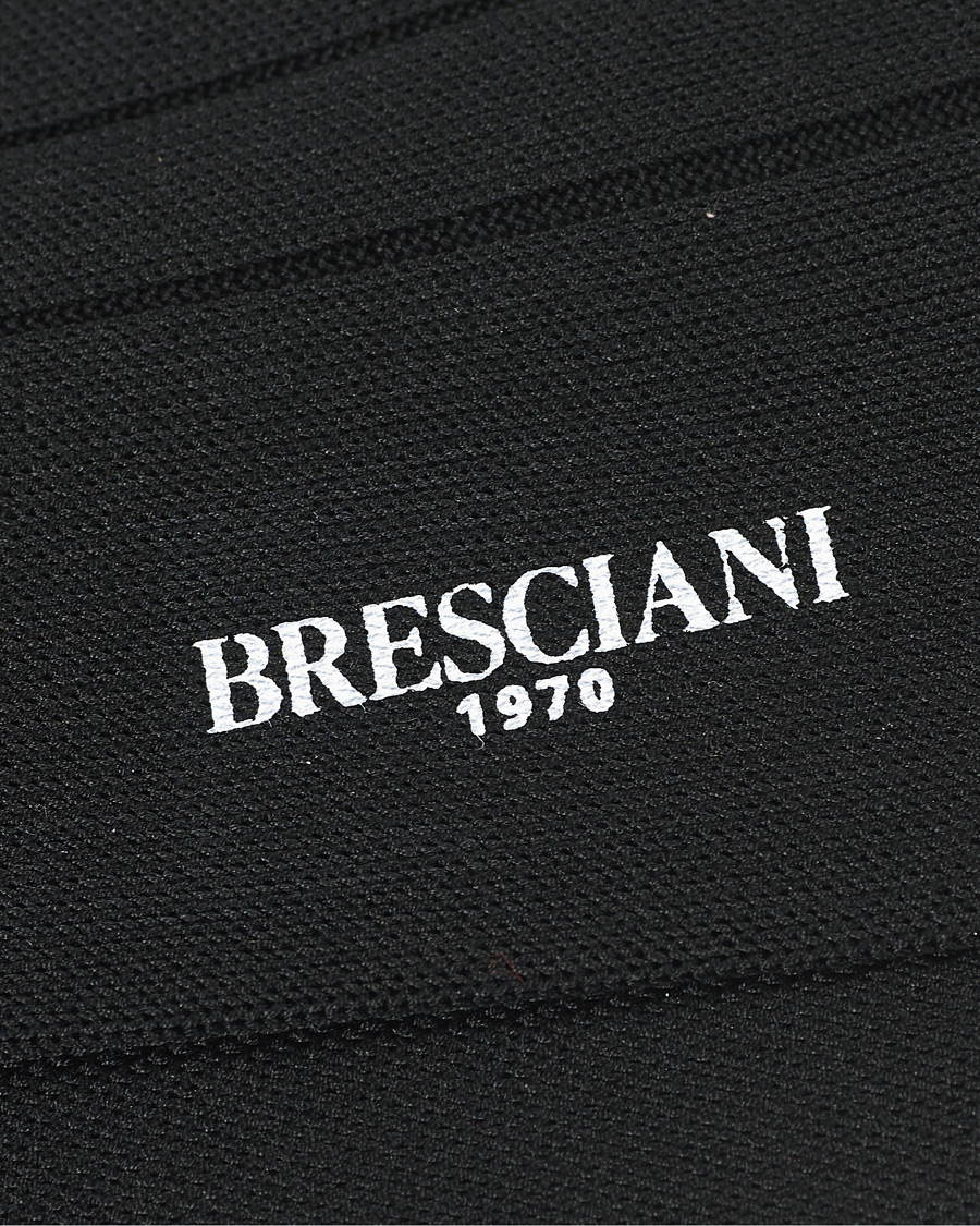 Herre | Undertøj | Bresciani | Wide Ribbed Cotton Socks Black