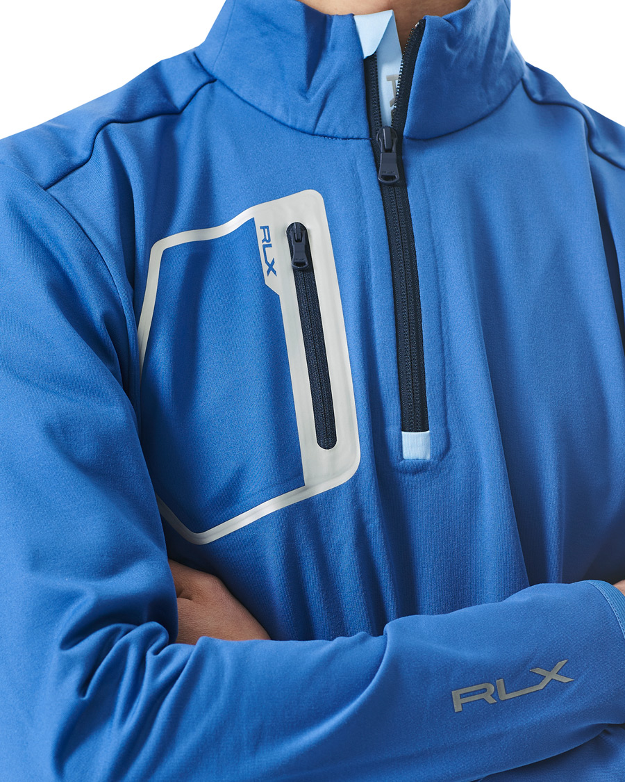 Herre | Trøjer | RLX Ralph Lauren | Luxury Jersey Half Zip Liberty Blue
