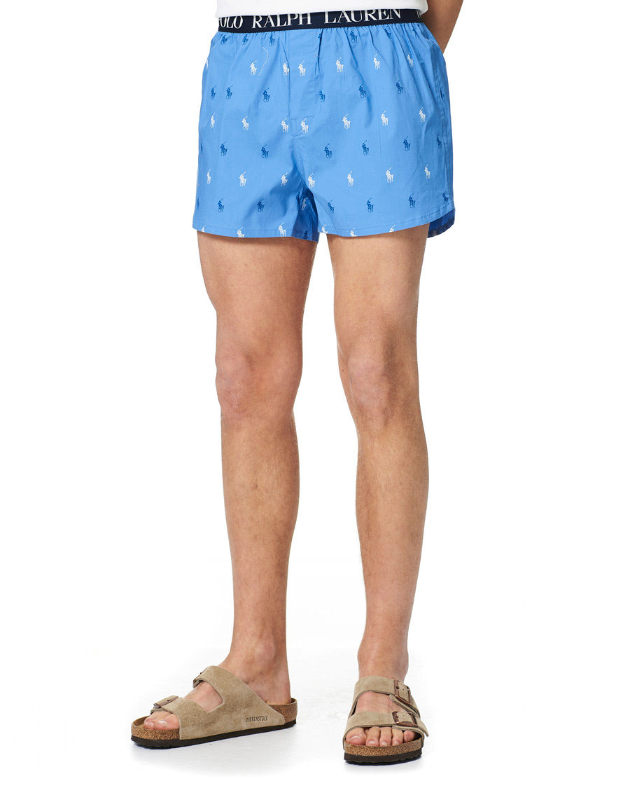 Herre | Pyjamas & Morgenkåber | Polo Ralph Lauren | Short Sleeve Pyjama Set White/Blue