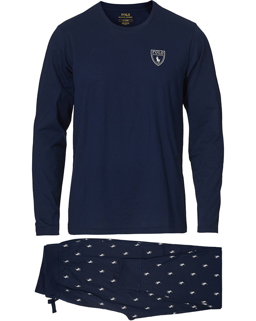 Herre | Pyjamas & Morgenkåber | Polo Ralph Lauren | Long Sleeve Pyjama Set Navy
