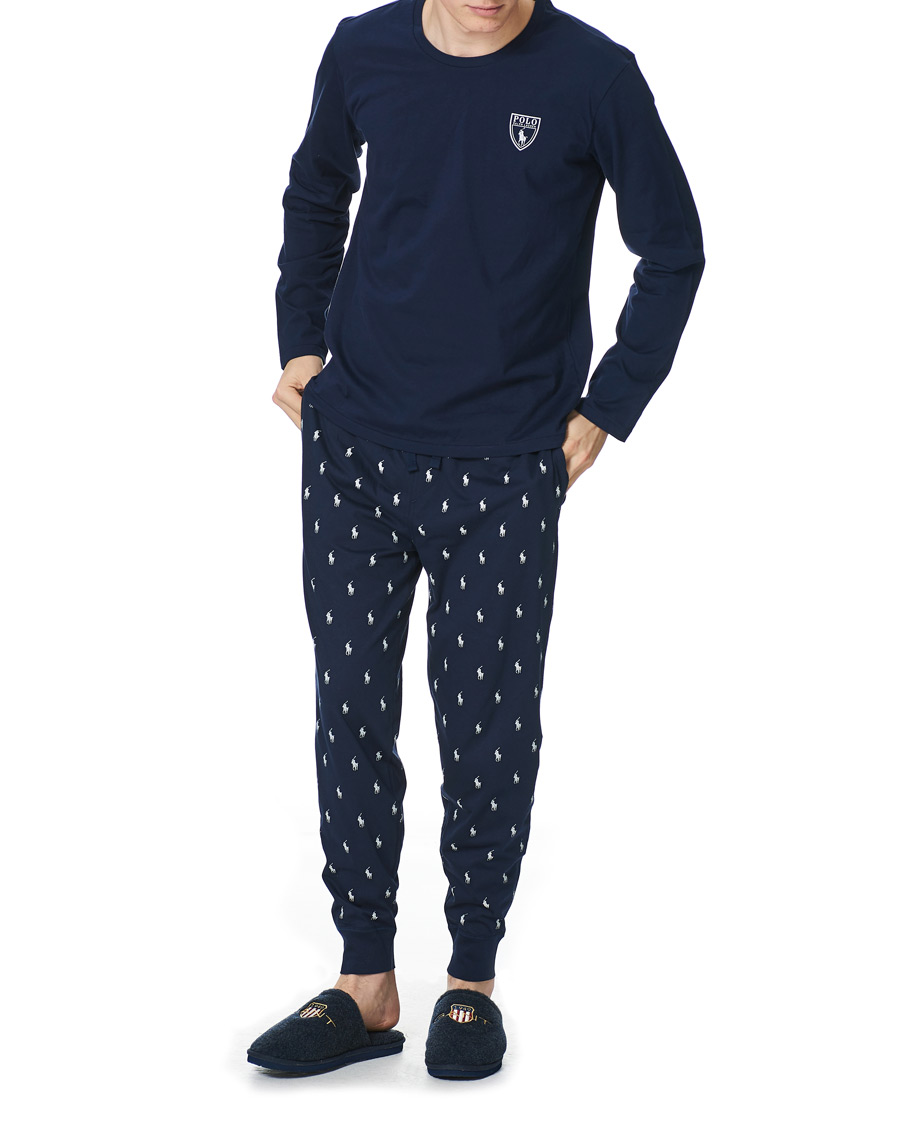 Herre | Pyjamas & Morgenkåber | Polo Ralph Lauren | Long Sleeve Pyjama Set Navy