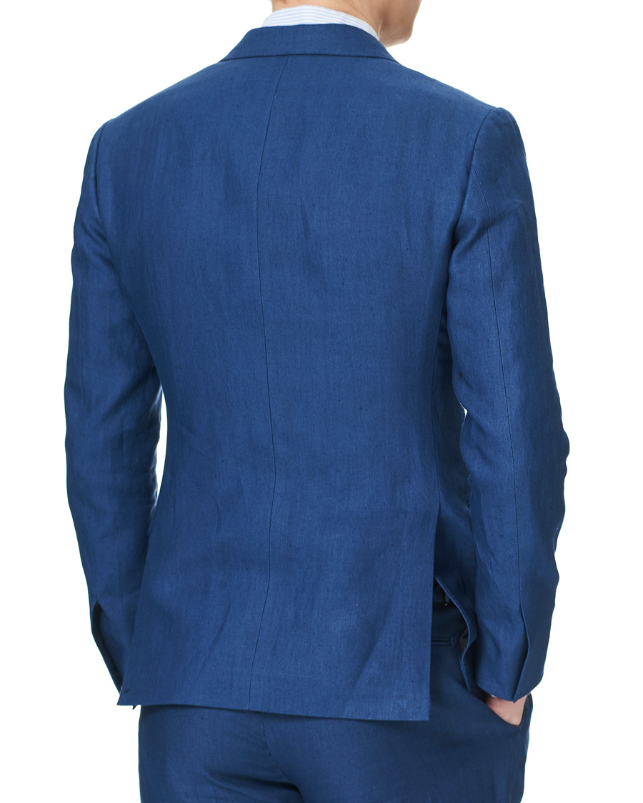 Herre | Blazere & jakker | Ralph Lauren Purple Label | Double Breasted Linen Blazer Medium Blue