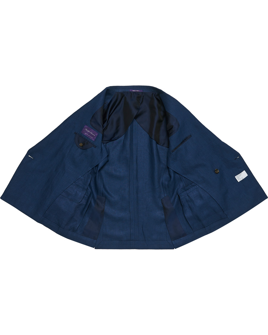 Herre | Blazere & jakker | Ralph Lauren Purple Label | Double Breasted Linen Blazer Medium Blue