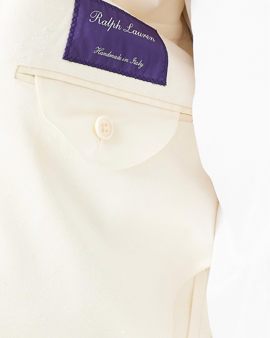 Herre | Blazere & jakker | Ralph Lauren Purple Label | Double Breasted Mulberry Silk Blazer Cream