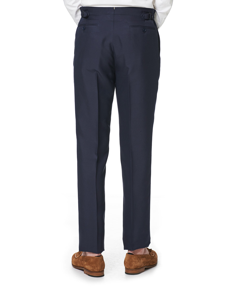 Herre | Bukser | Ralph Lauren Purple Label | Shantung Silk Trousers Navy