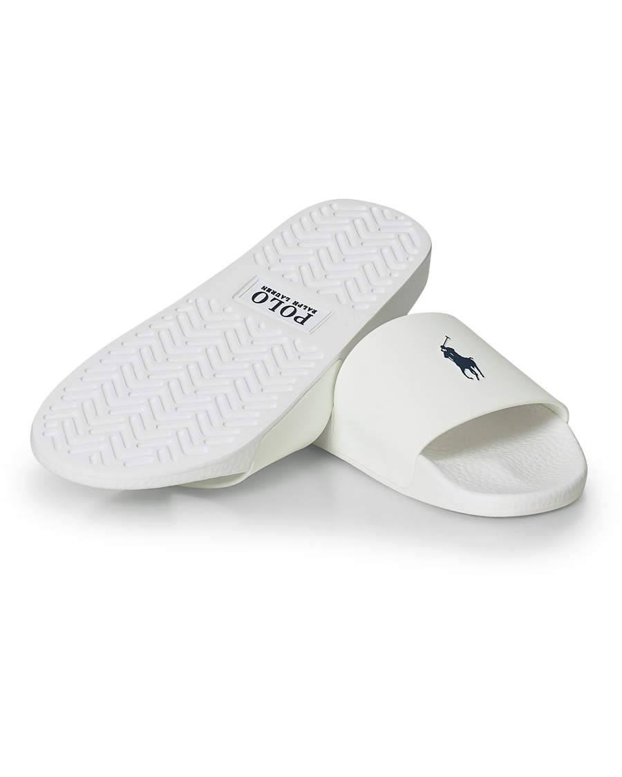 Herre | Polo Ralph Lauren Logo Slides White | Polo Ralph Lauren | Logo Slides White