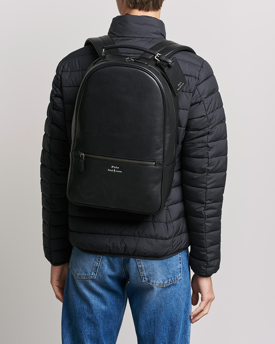 Herre |  | Polo Ralph Lauren | Leather Backpack Black