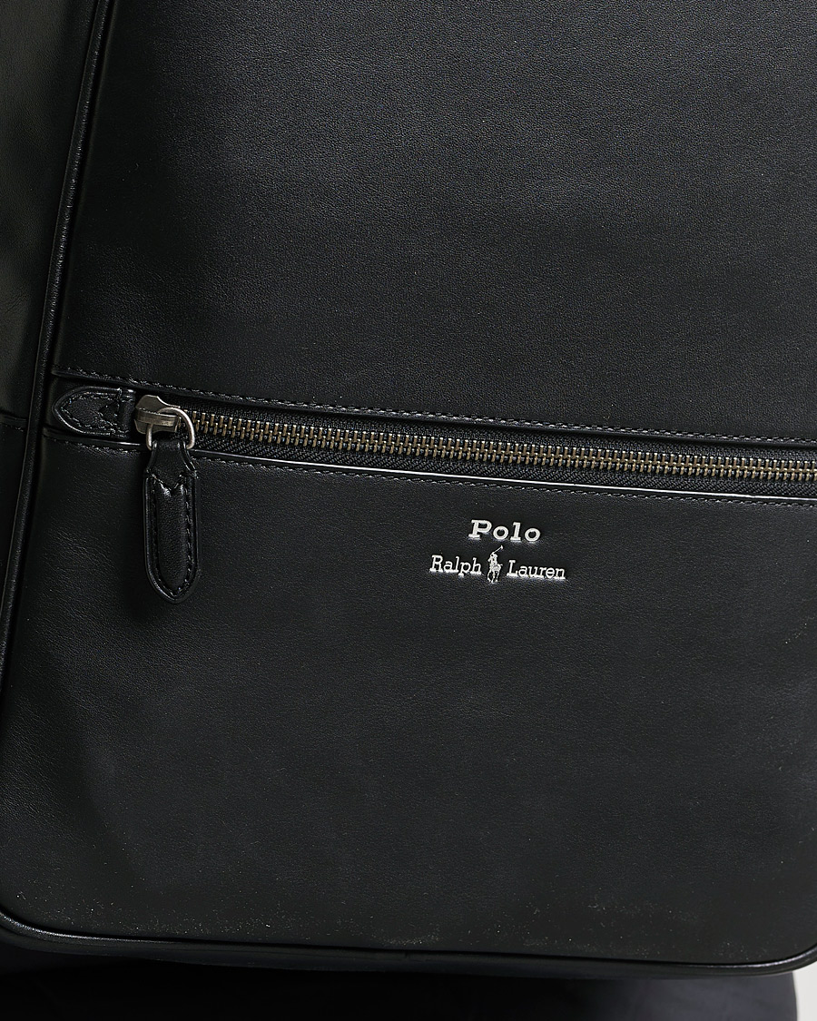 Herre | Polo Ralph Lauren Leather Backpack Black | Polo Ralph Lauren | Leather Backpack Black