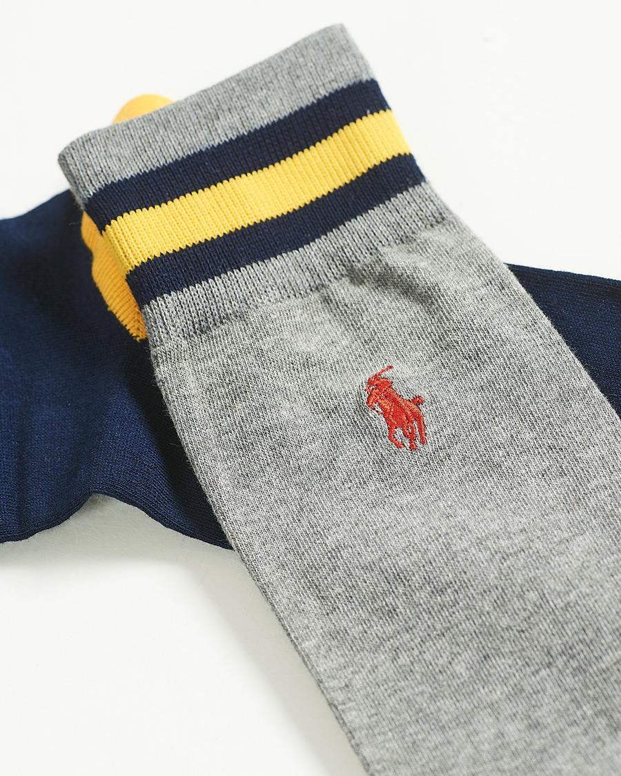 Herre | Undertøj | Polo Ralph Lauren | 2-Pack Bear Socks Navy/Grey