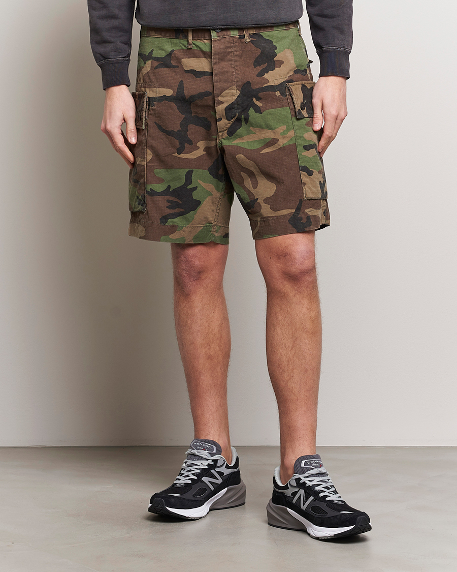 Herre | RRL | RRL | Regiment Cargo Shorts Woodland Camo