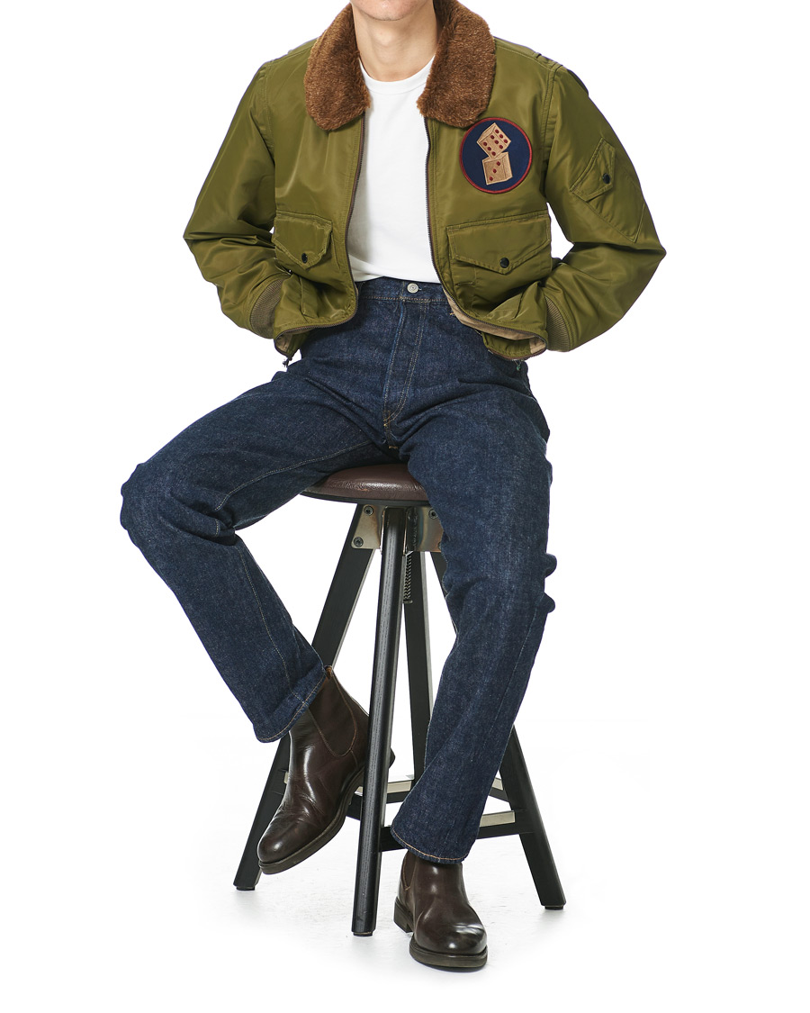 Herre | Jakker | RRL | Filton Shearling Bomber Olive