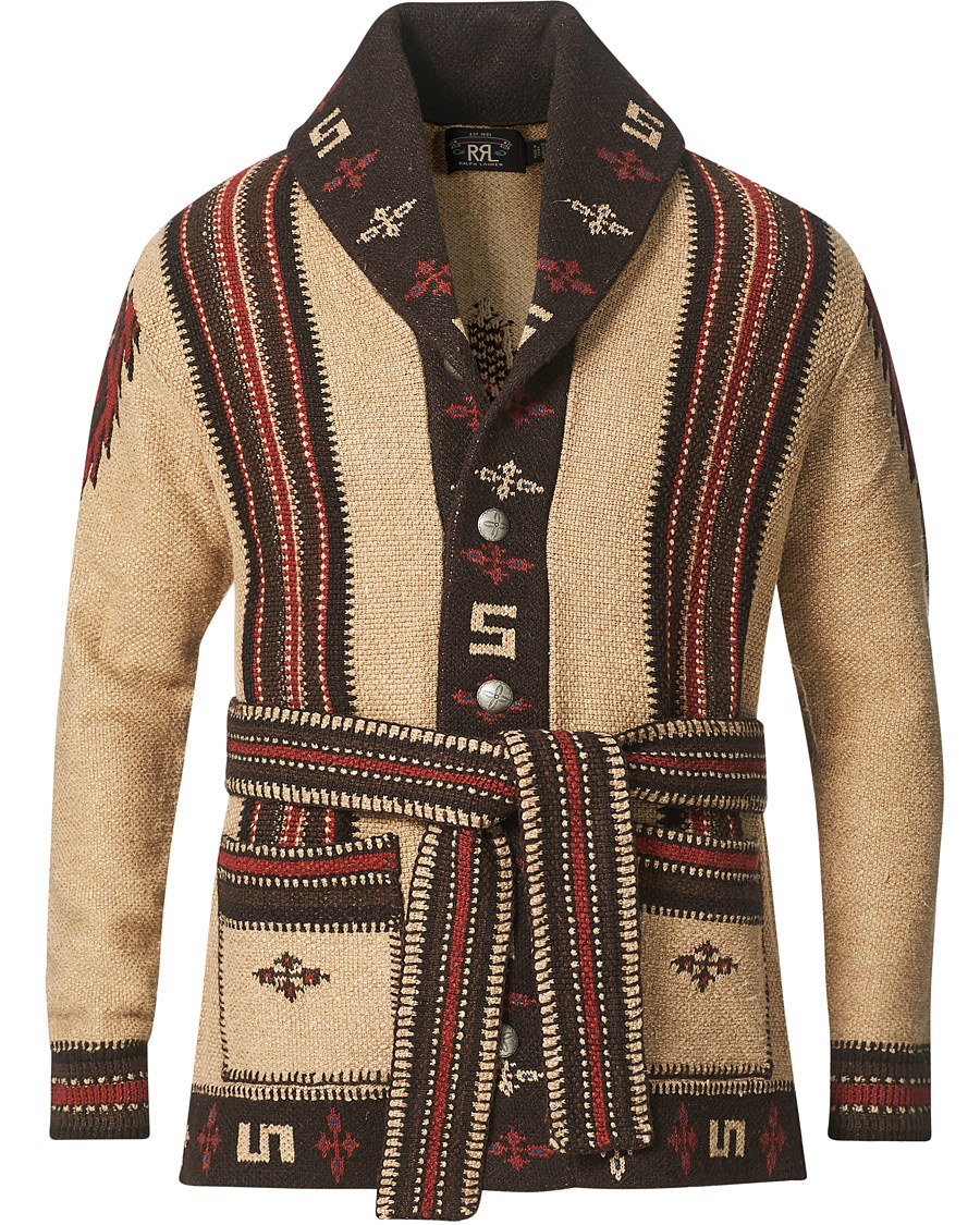 Herre | Trøjer | RRL | Ranch Shawl Cardigan Tan/Brown