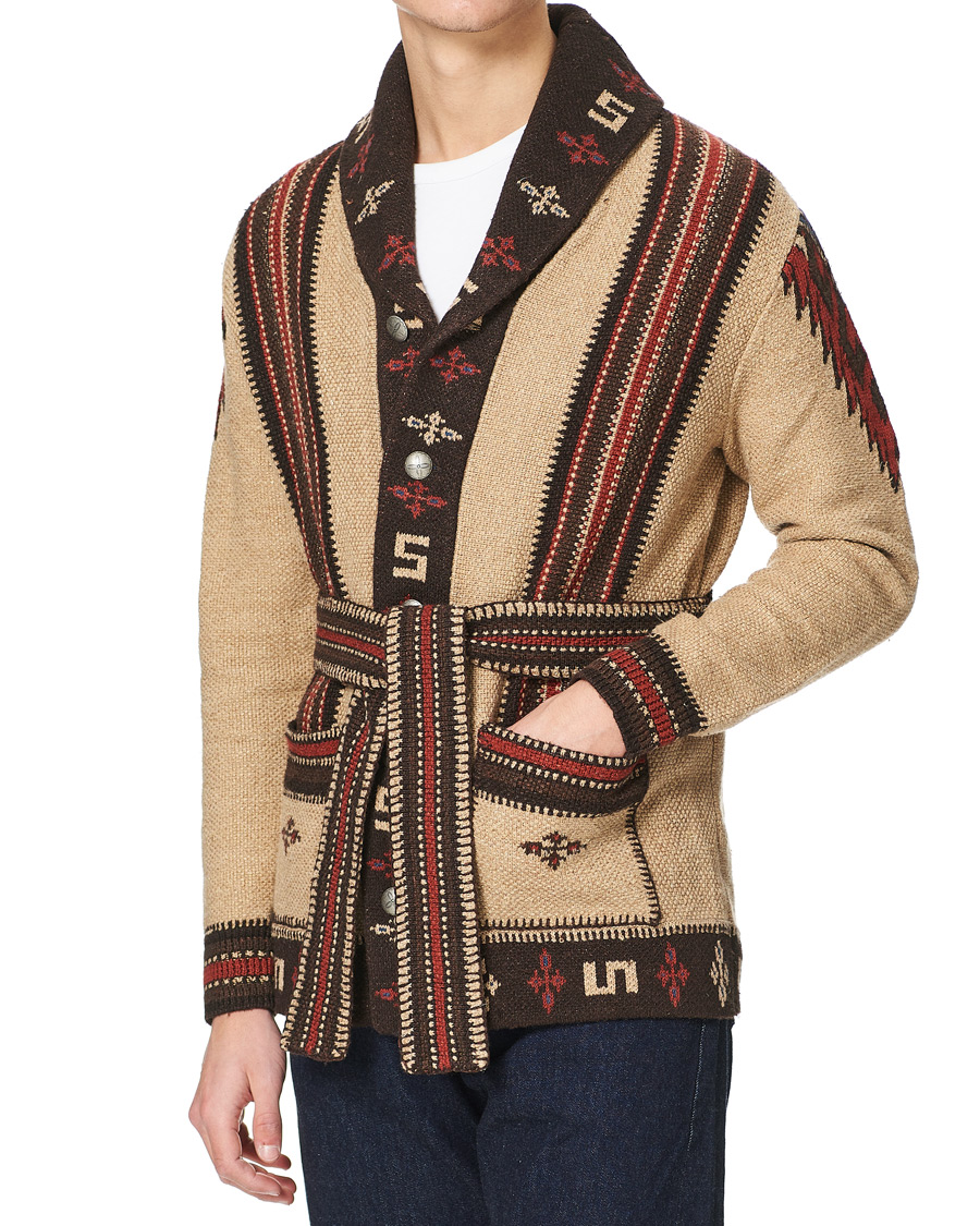 Herre | Trøjer | RRL | Ranch Shawl Cardigan Tan/Brown