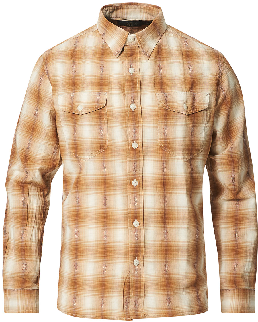 Herre | Skjorter | RRL | Lee Checked Overshirt Tan/Cream