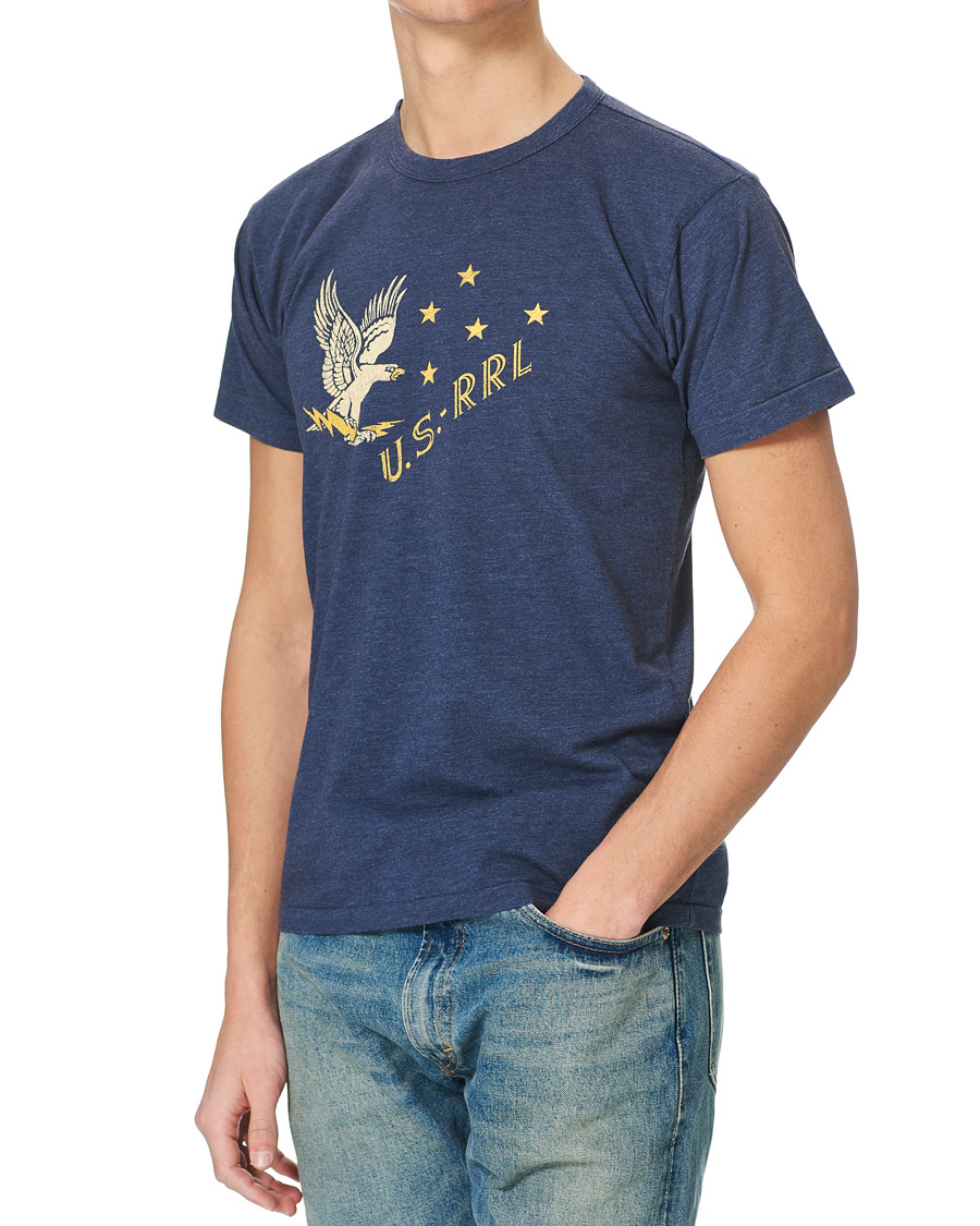 Herre | T-Shirts | RRL | Graphic Tee Dark Blue
