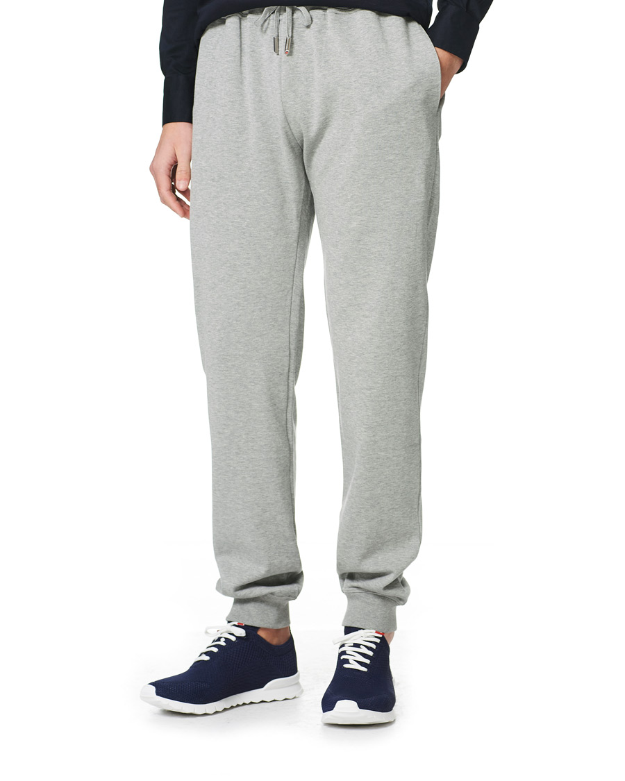 Herre | Bukser | Kiton | Soft Cotton Joggers Light Grey