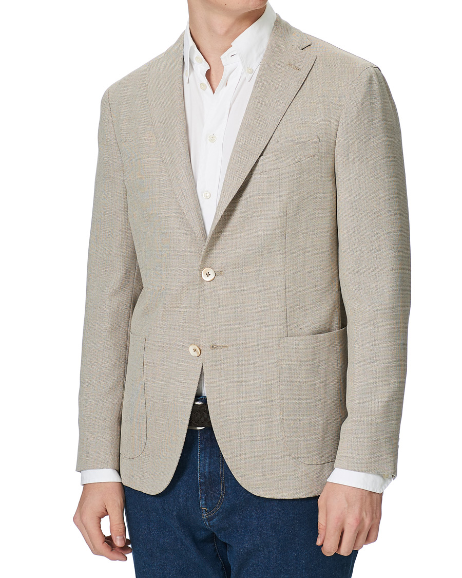 Herre | Blazere & jakker | Boglioli | K Jacket Wool Hopsack Blazer Beige