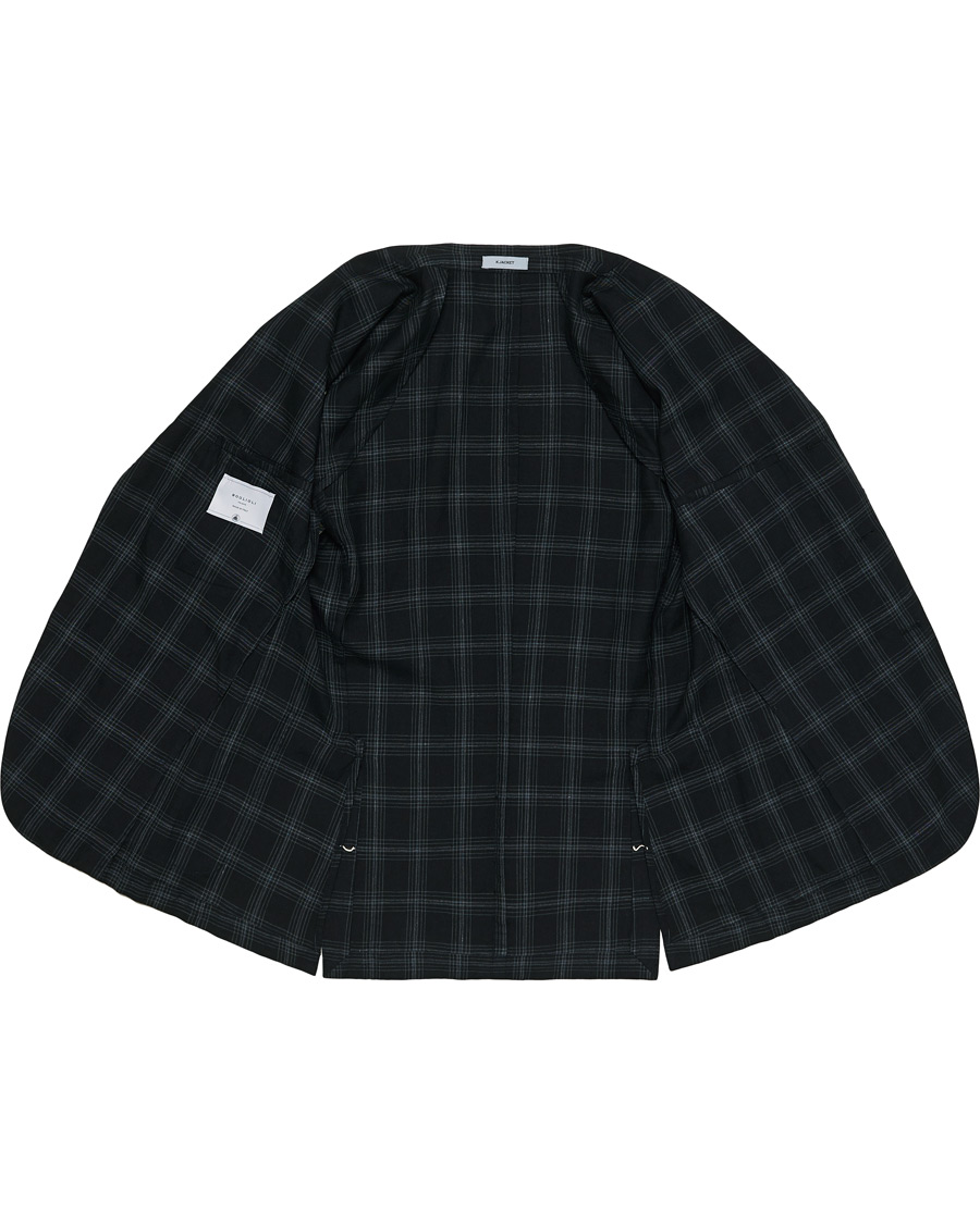 Herre | Blazere & jakker | Boglioli | K Jacket Wool/Linen Overcheck Blazer Navy