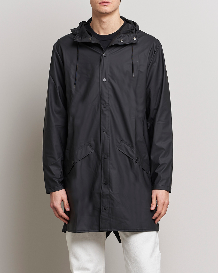 Herre | Gå regnen i møde med stil | RAINS | Long Jacket Black