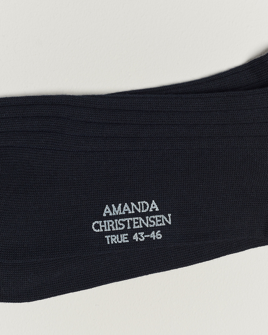 Herre | Afdelinger | Amanda Christensen | 3-Pack True Cotton Ribbed Socks Dark Navy