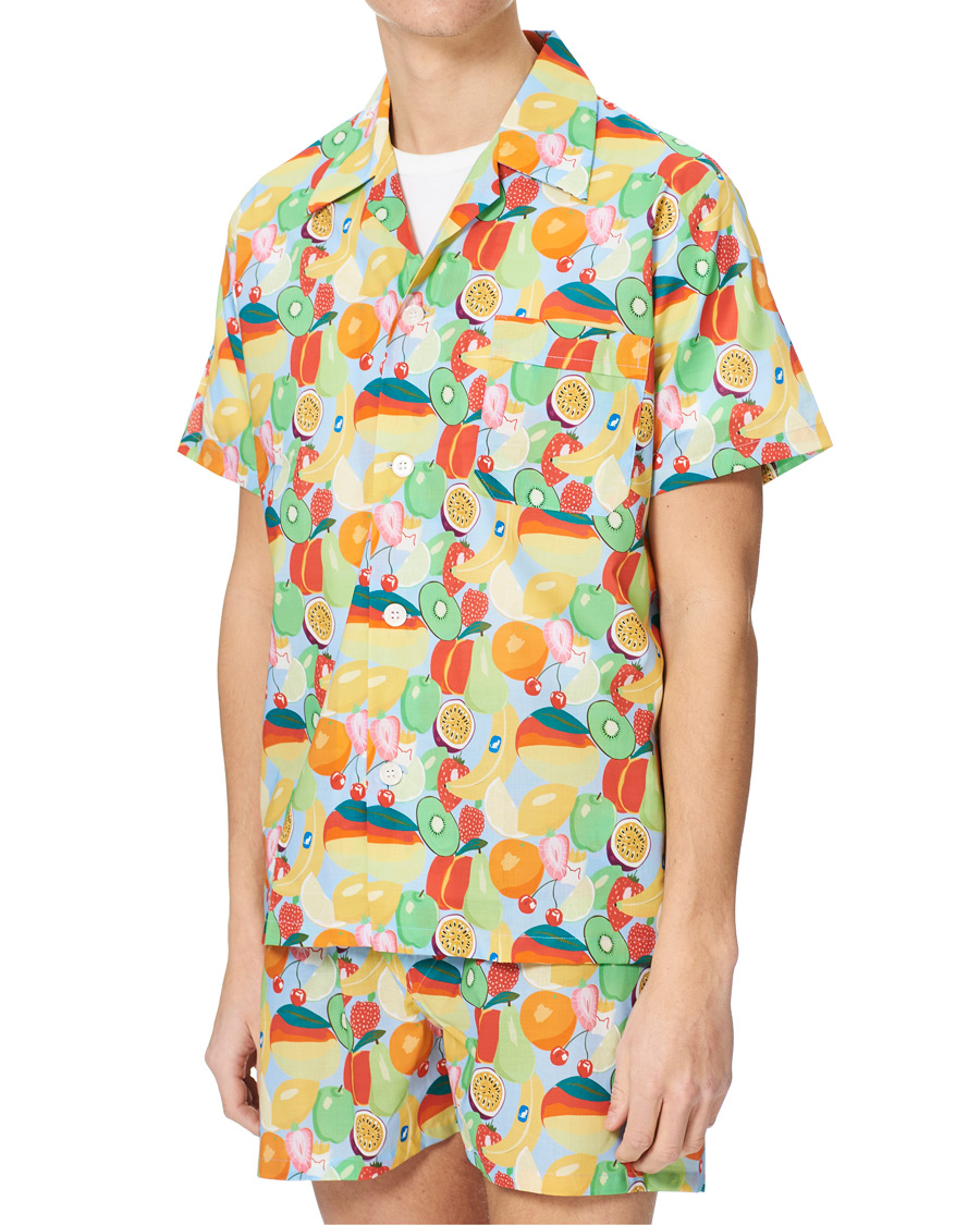 Herre | Pyjamas & Morgenkåber | Derek Rose | Shortie Mutli Printed Cotton Pyjama Set Multi