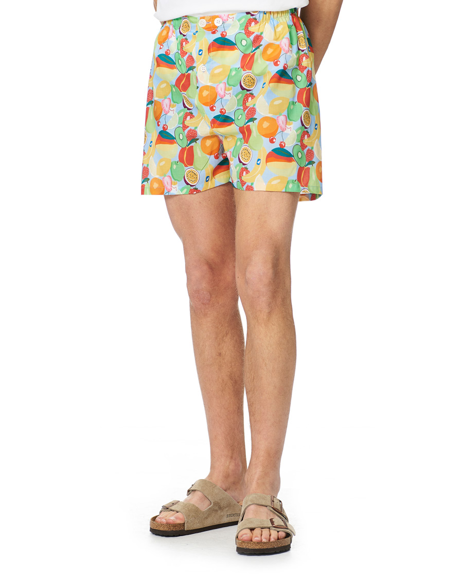 Herre | Pyjamas & Morgenkåber | Derek Rose | Shortie Mutli Printed Cotton Pyjama Set Multi