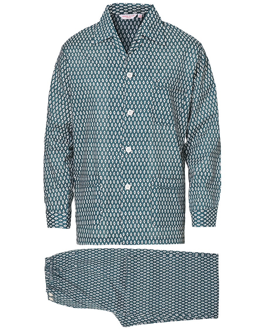 Herre | Pyjamas & Morgenkåber | Derek Rose | Printed Cotton Pyjama Set Green