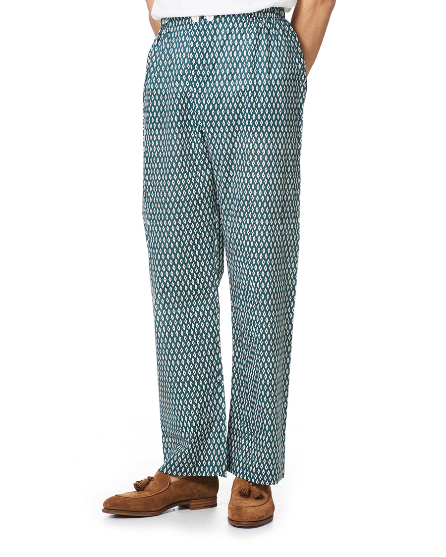 Herre | Pyjamas & Morgenkåber | Derek Rose | Printed Cotton Pyjama Set Green