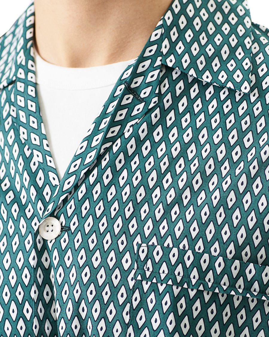 Herre | Pyjamas & Morgenkåber | Derek Rose | Printed Cotton Pyjama Set Green